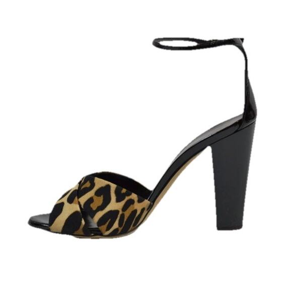 Giuseppe Zanotti shoes heels pumps marry janes black leopard criss cross 36 6 - Picture 6 of 14